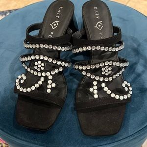 Katy Perry Heels with Horus Eye clear Rhinestone.